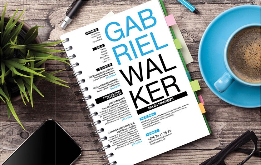 Great colors and designs make this template a great builder for a professional resume