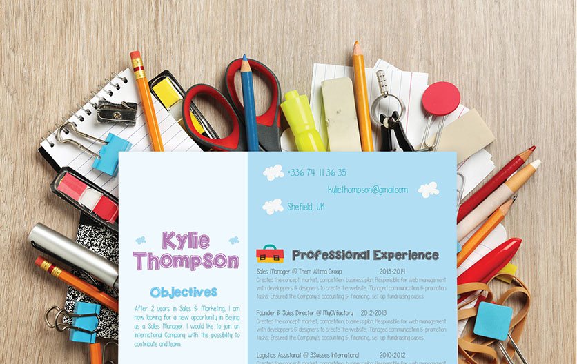 Colors and style make this teacher resume template an ideal choice for an educator