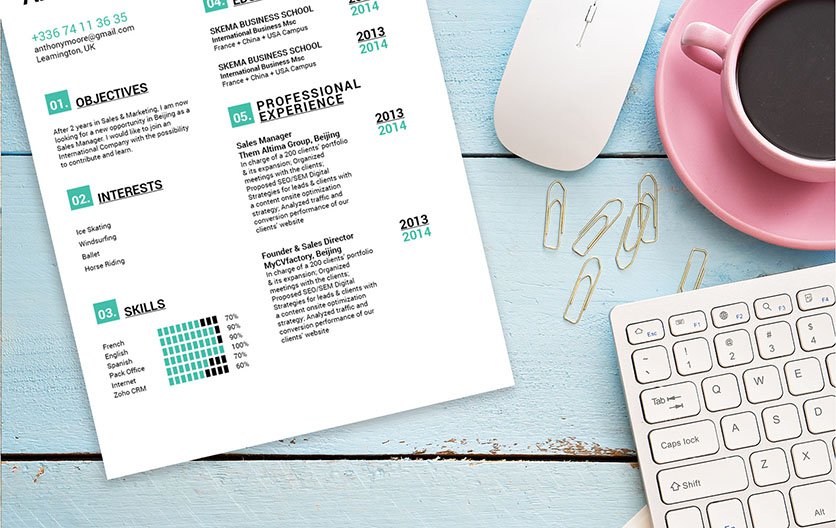 An easy resume template to help you create that perfect CV