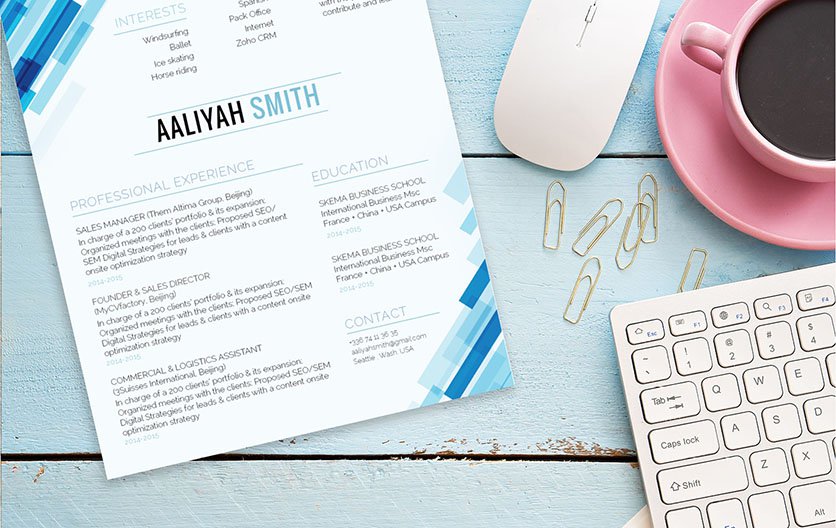One of the best modern resume template online -- clear and concise with no added fus!