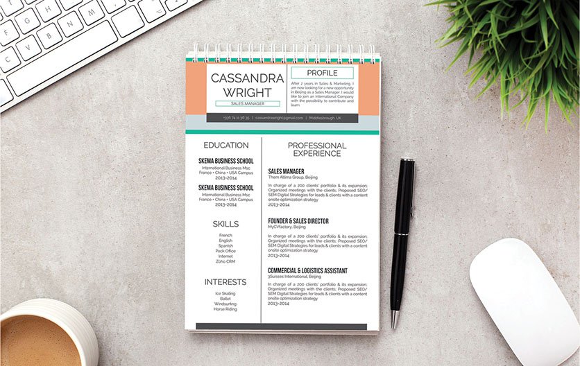 An original design that makes a good resume template better!