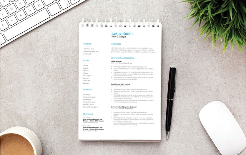 A fresh and modern take on a resume template that is sure to land you that interview
