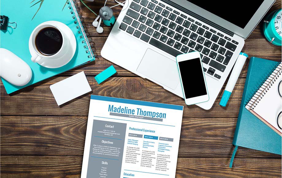 A resume template with a postive design that is sure to grab the attention of your recruiter