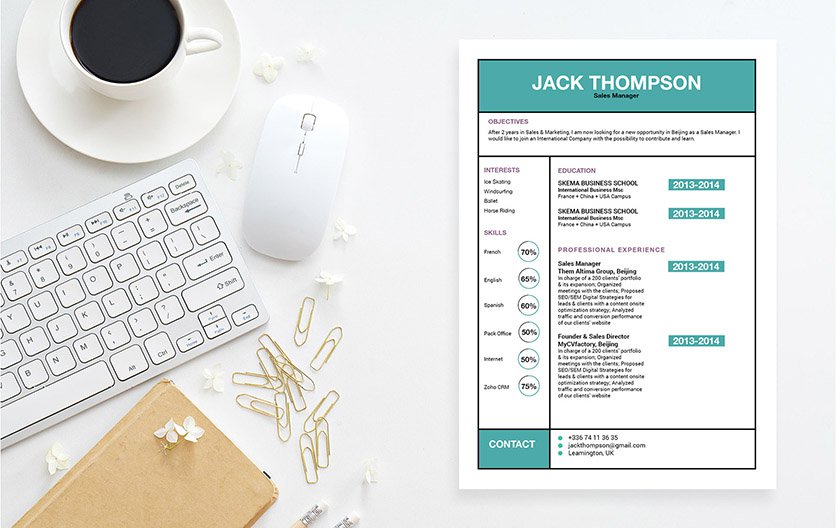 This template has a great design that will help you create that professional CV
