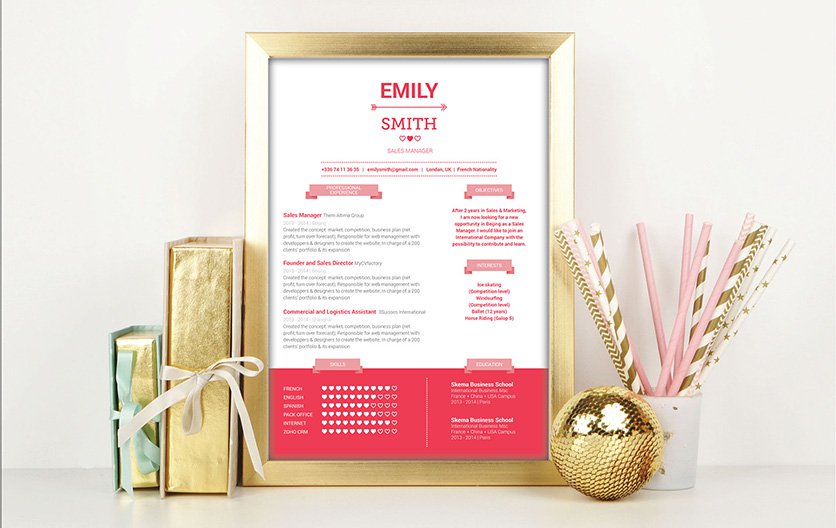 A geniously designs template makes for a great resume!