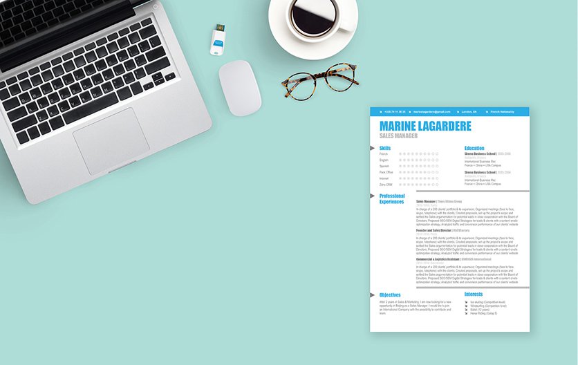 An attention-grabbing professional template perfect for any job type