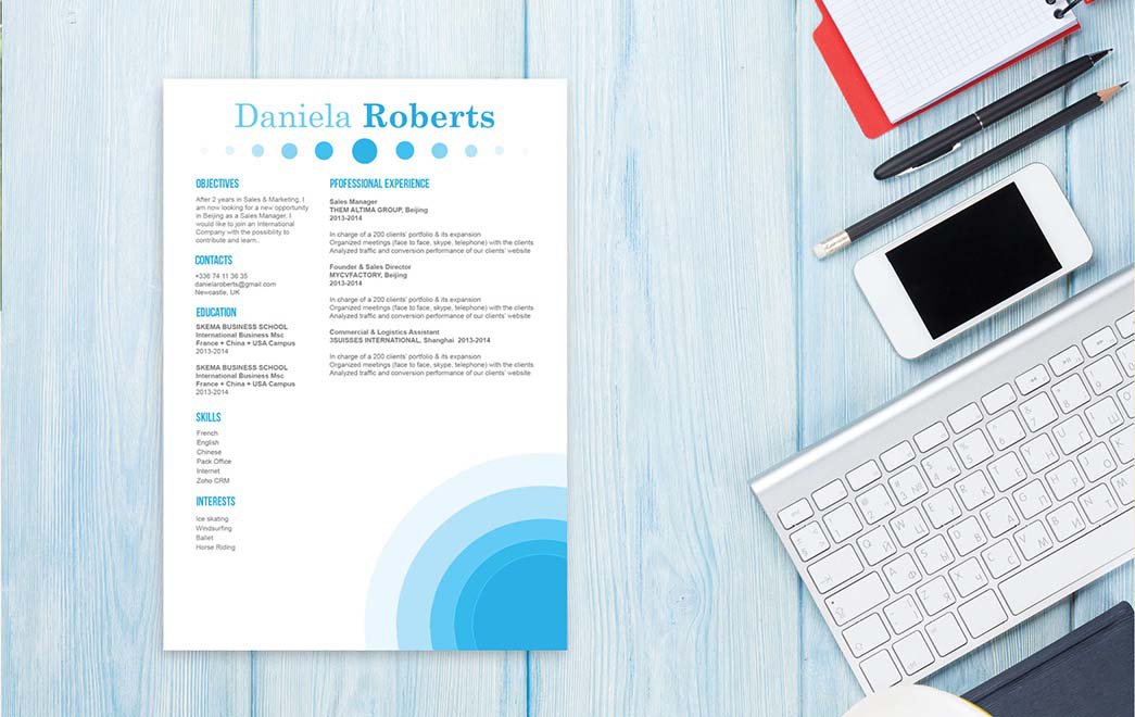Impress your future boss with this resume template!