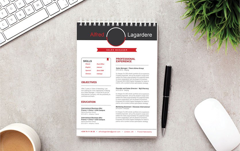 A simple resume tempalte with a dynamic format built for all job types