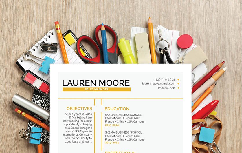Clean and creative, all you need is this standard resume format