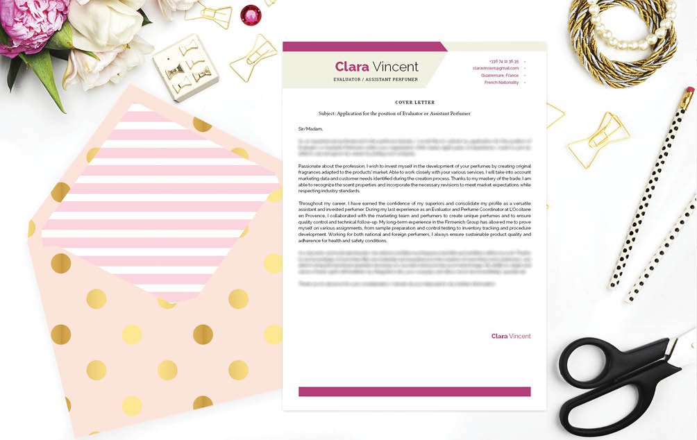 Well-laid out and functional are two things that perfectly describe this great cover letter!