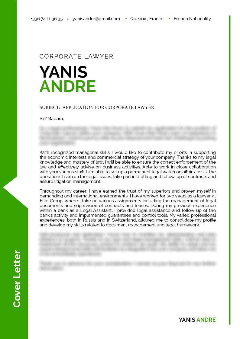 A  cover letter format that is clean and effective with a great lay out