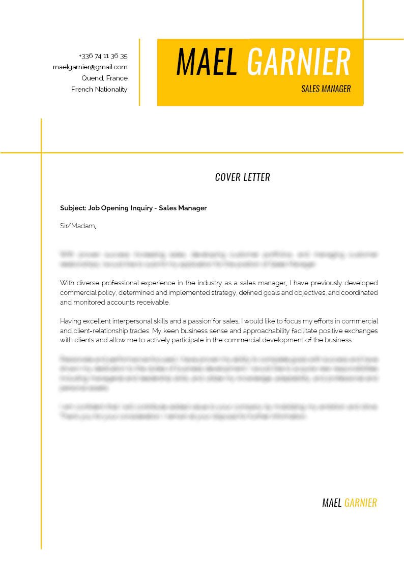 This  cover letter template is expertly formatted to show off each section perfectly