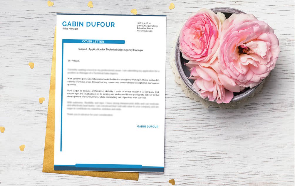 Professionals will simply love this  cover letter format thanks to its designs and format