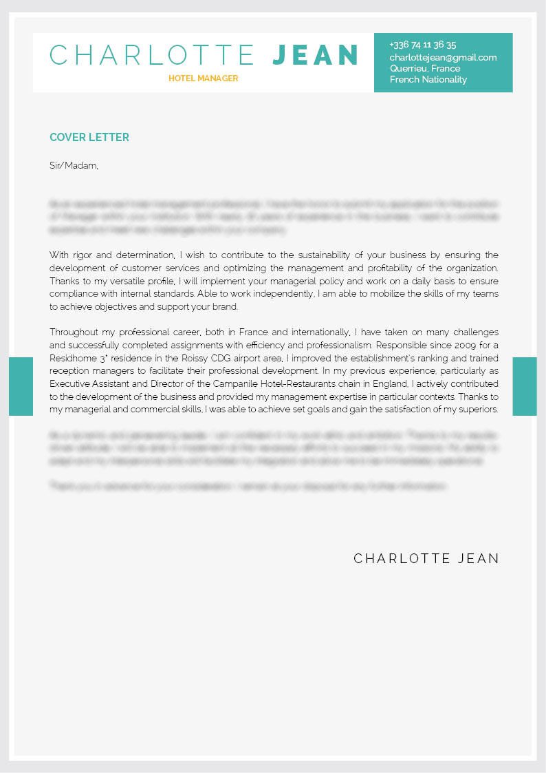 tourism cover letter sample
