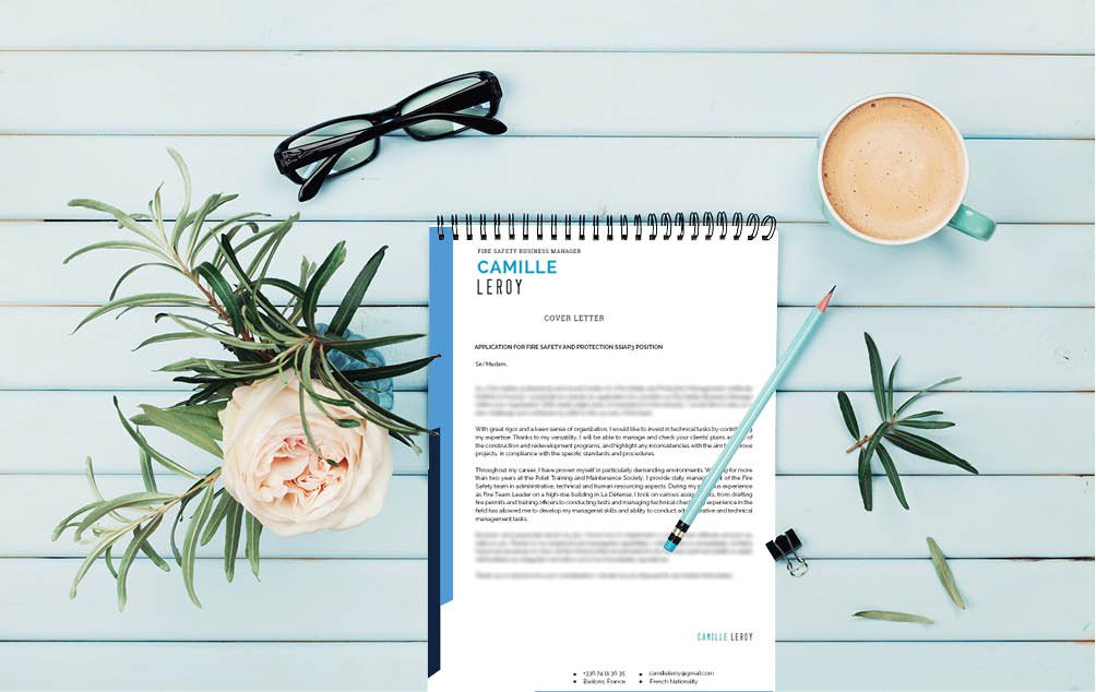 With a great mix of colors, this professional  cover letter template has creativity and functionality figured out