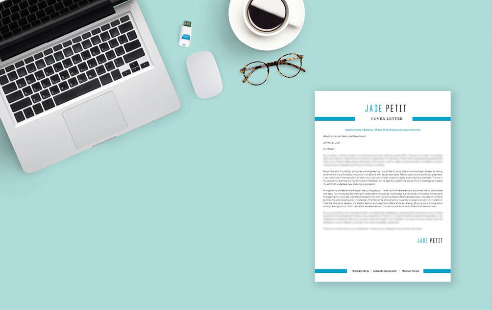 Colors and designs make this the perfect cover letter for all candidates