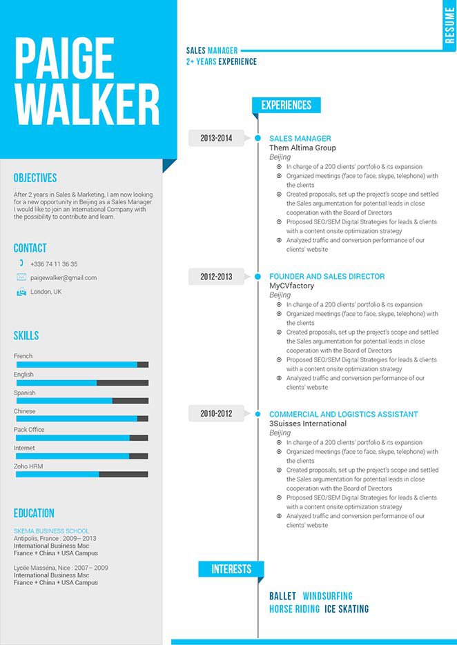 A creative CV template formatted perfectly for you