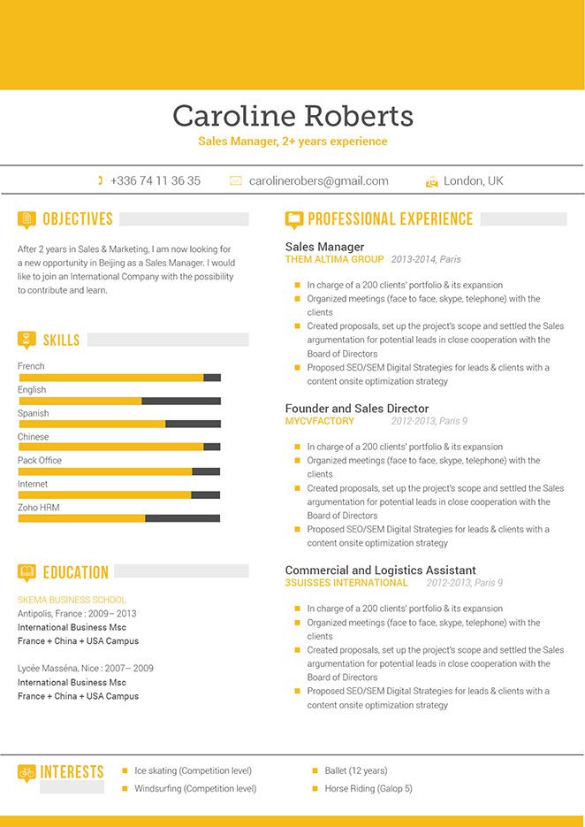 This simple resume lay out is all you need to land that dream job!