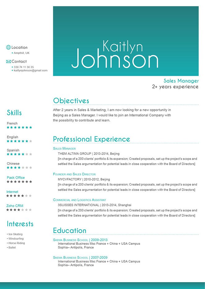The prefect good resume template to land that dream job