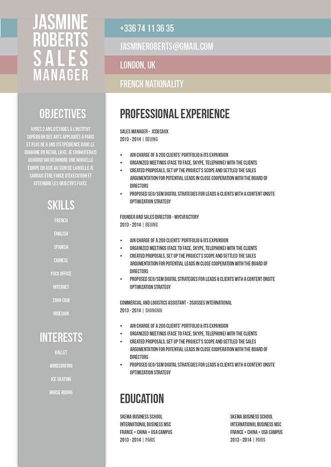 Blow your competiton away with this professional resume template