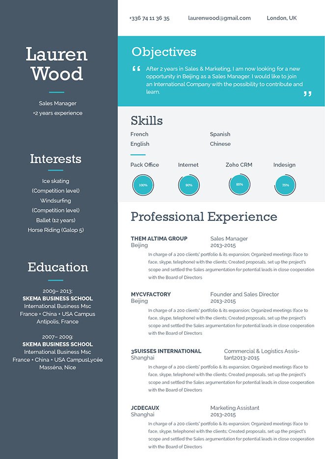 Good resume with a good format for all job types