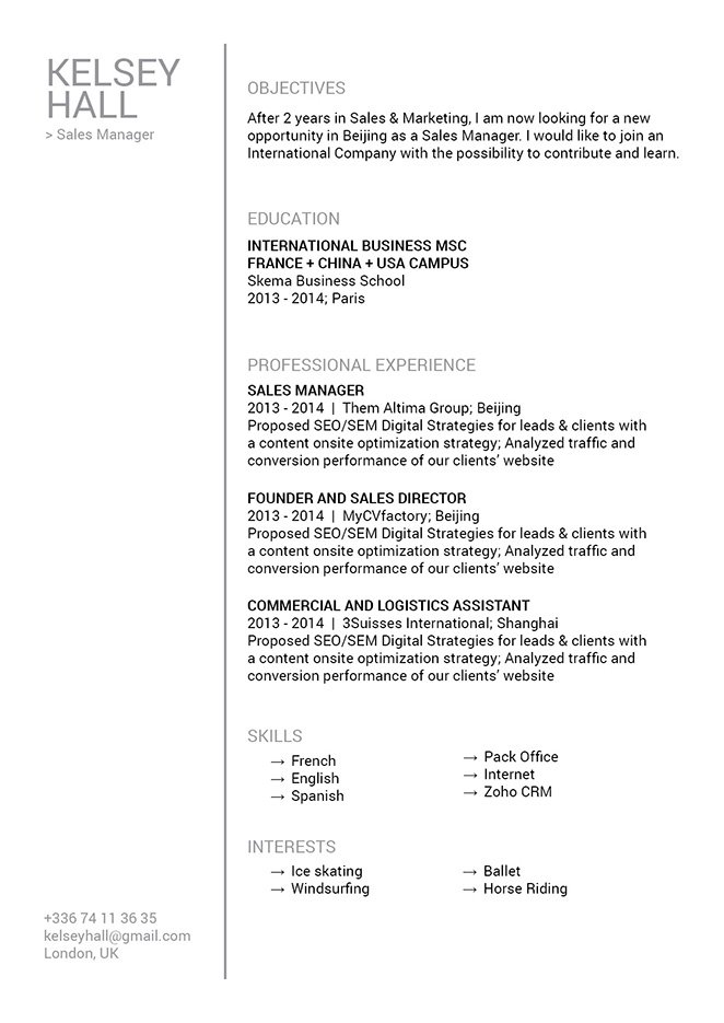 The formatting is done well, making all the relevant points present in this simple resume template
