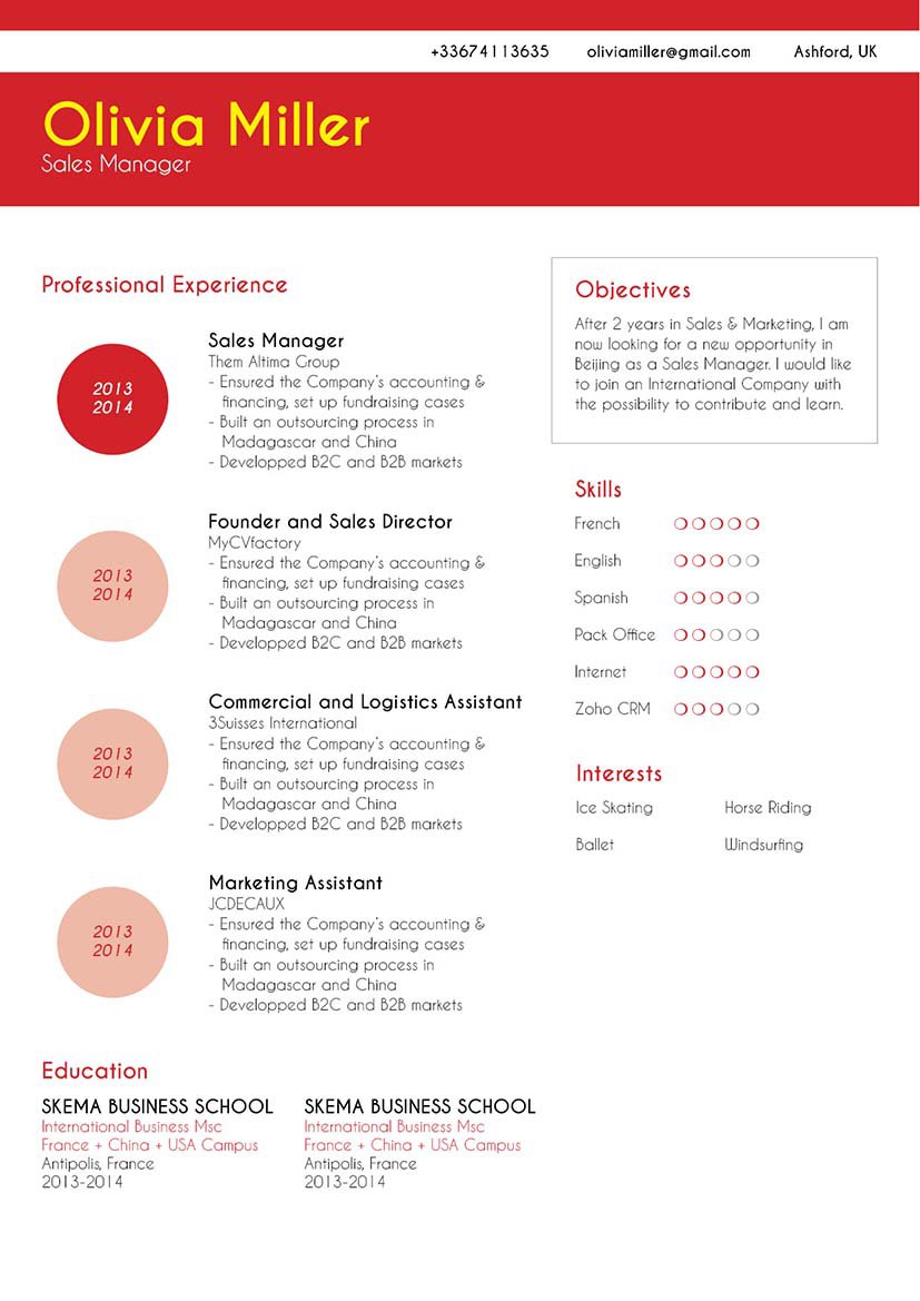 Make your career great with this professional resume format