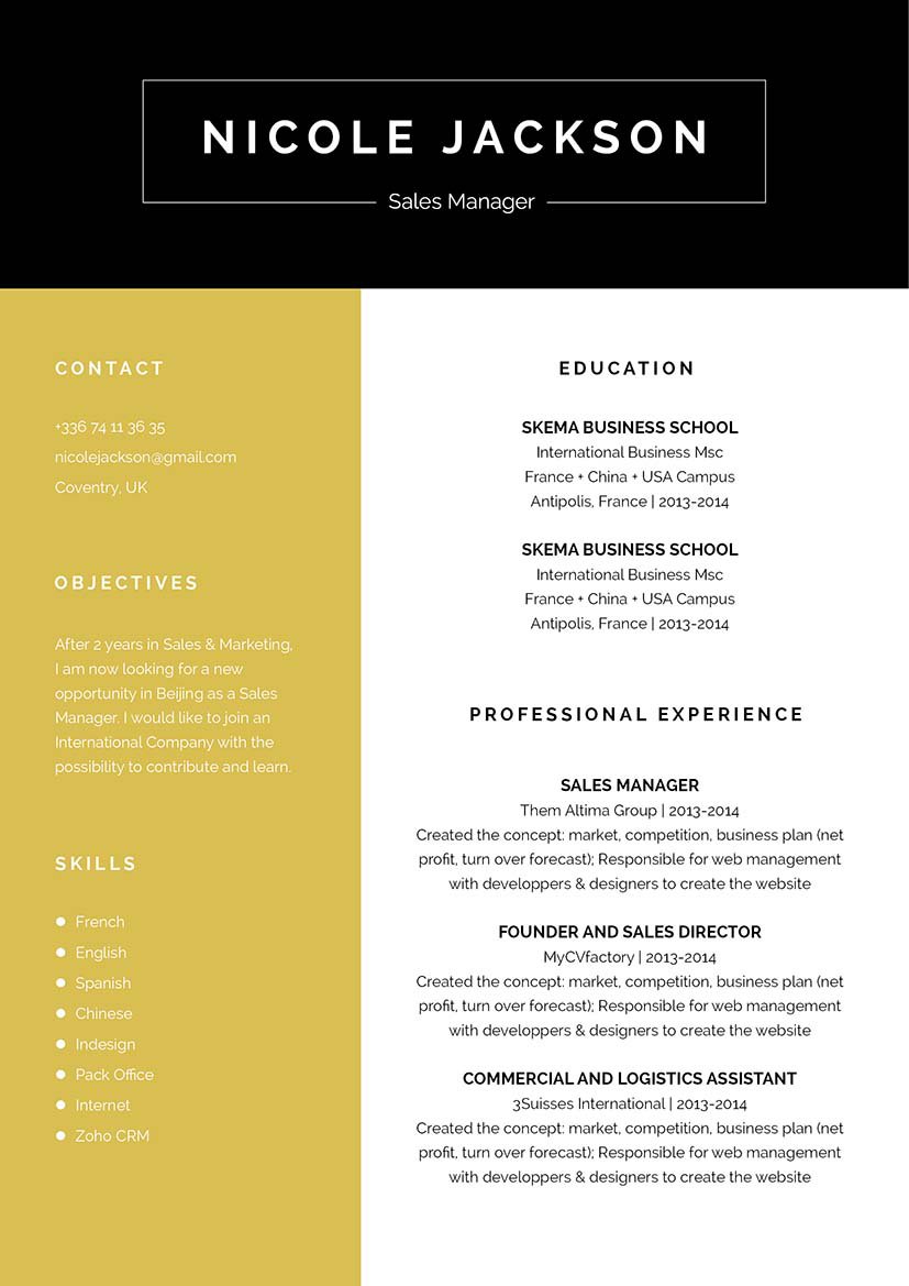 Start building that great resume with this professional template!