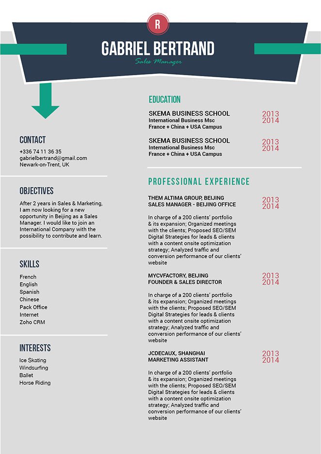 This professonal resume template come with an awesone format for all job types!