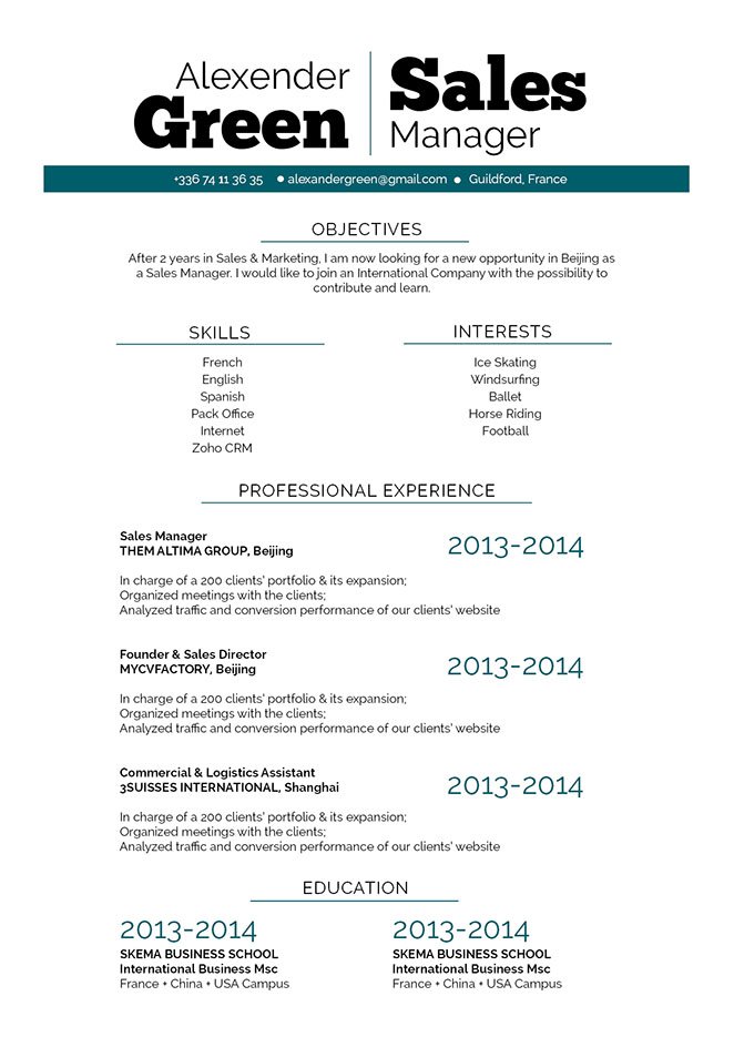 Attract all recruiters with a good resume!