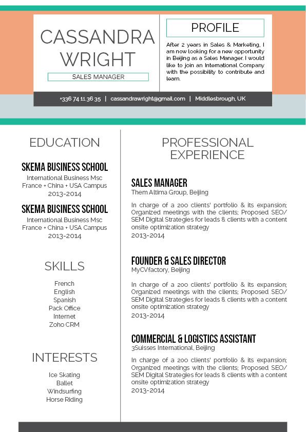 A good resume template with an equally good layout!