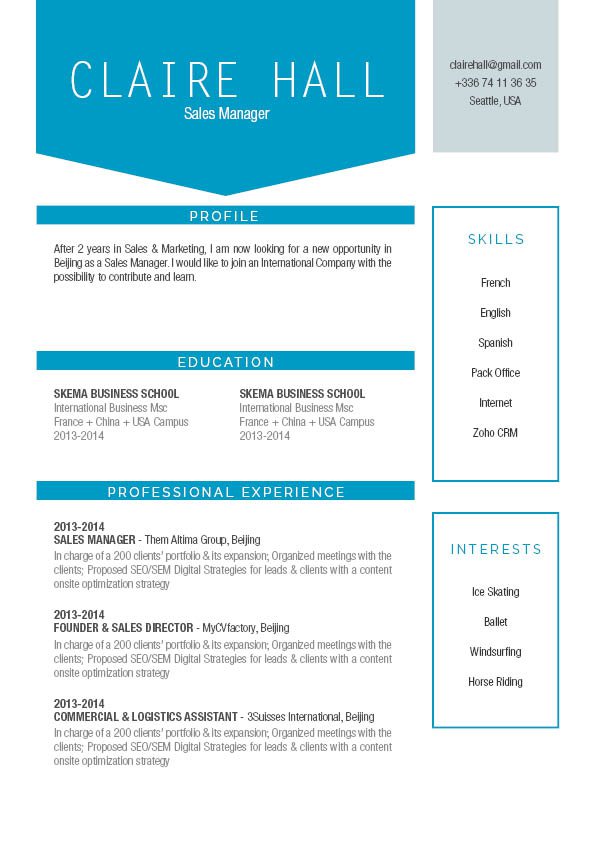 Blow away your competition with this resume template!