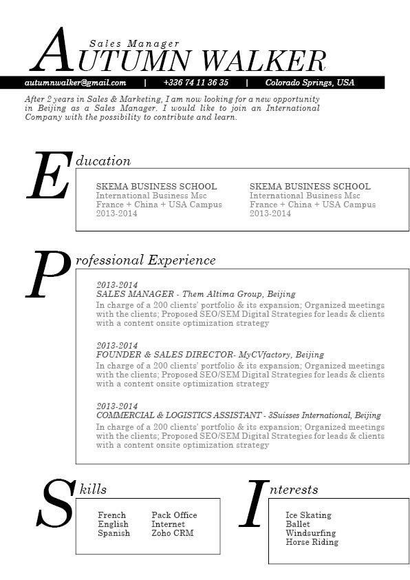 A clean and straight forward layout makes this an effective resume template to create that effective resume!