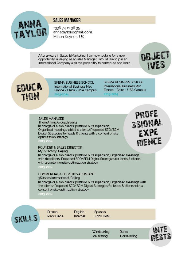 The best resume format with the best professional layout for the modern worker!
