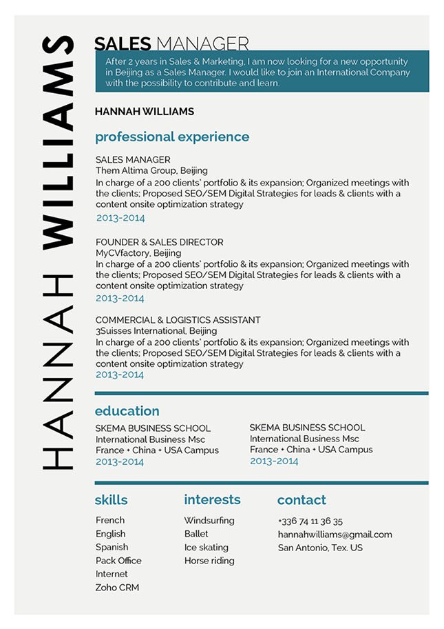 Formatting and layout is excellently done in this great resume.