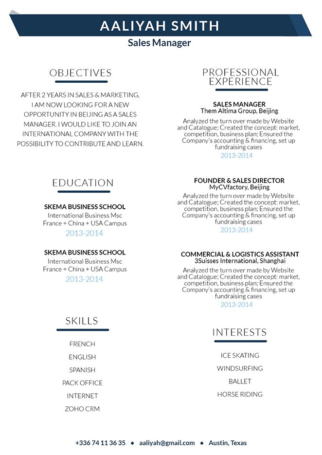 The clean format makes this functional resume template a great fit!