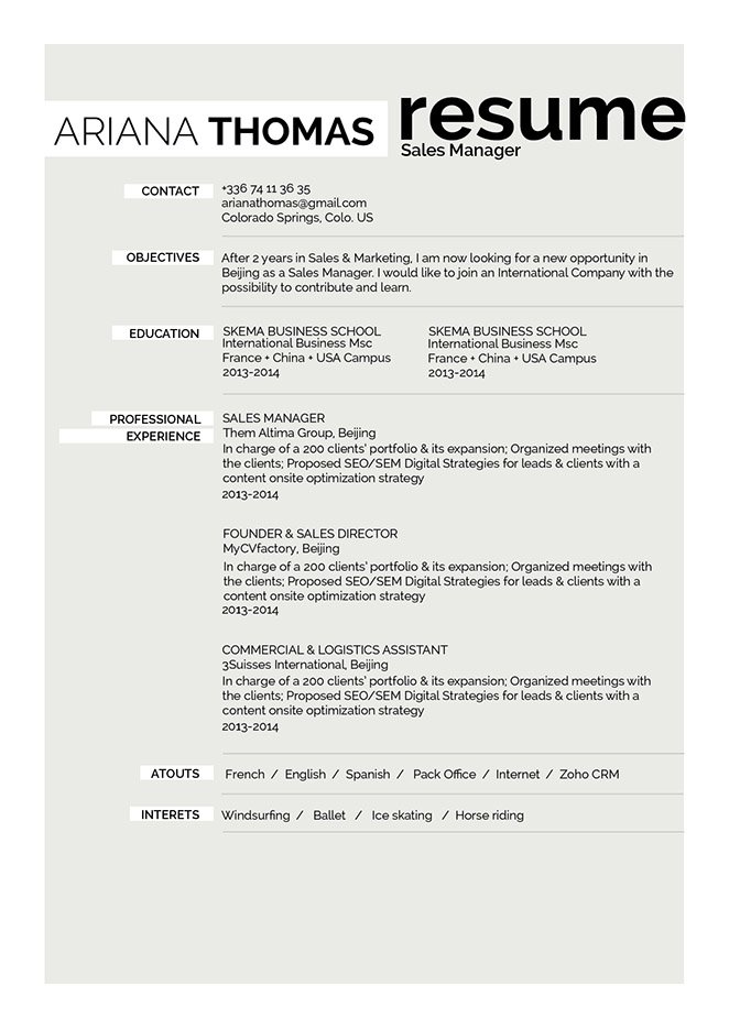 Simple Resume Format Enterprising Resume Mycvfactory