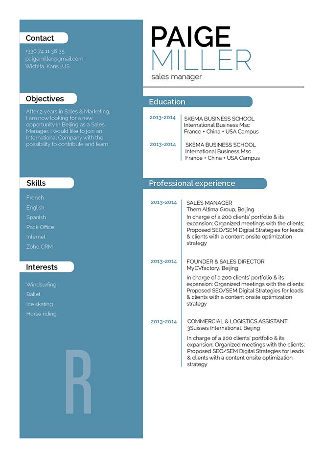A simple resume, with an effective format made to get you that dream job!
