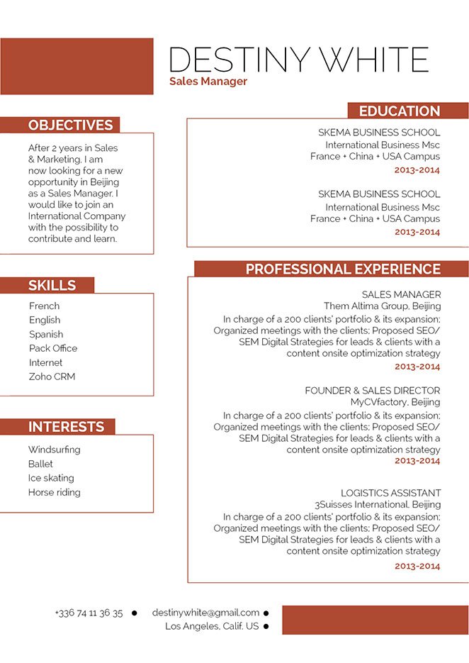 From top to bottom, this work resume template is perfect!