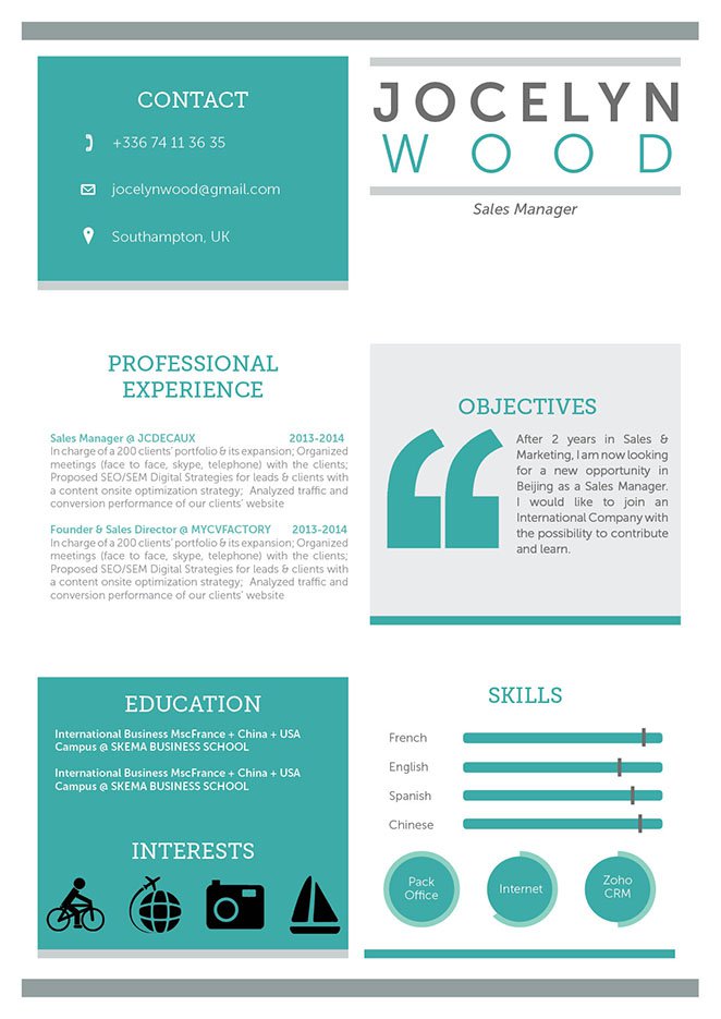 This resume template is expertly formatted to show off each section perfectly