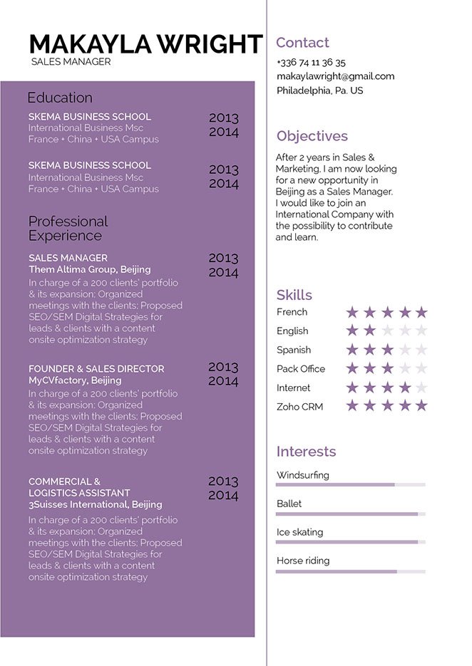 Your recruiter will be impressed with this good resume template