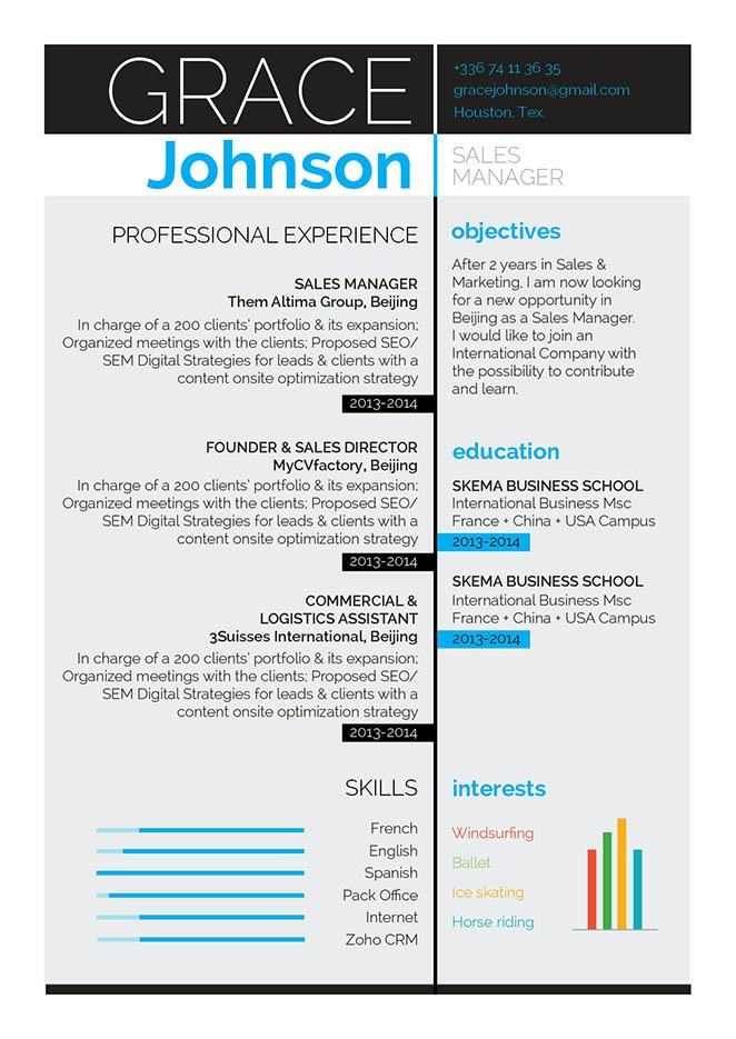 This is one resume template with an excellent cv format for all sectors