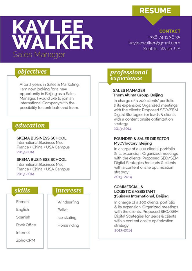 No need to struggle in creating a great resume, this template is all you need and more