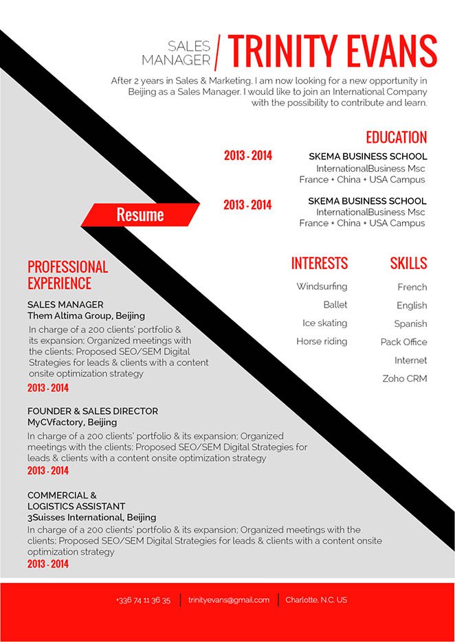 Get the attention of recruiters all thanks to this functional resume template!