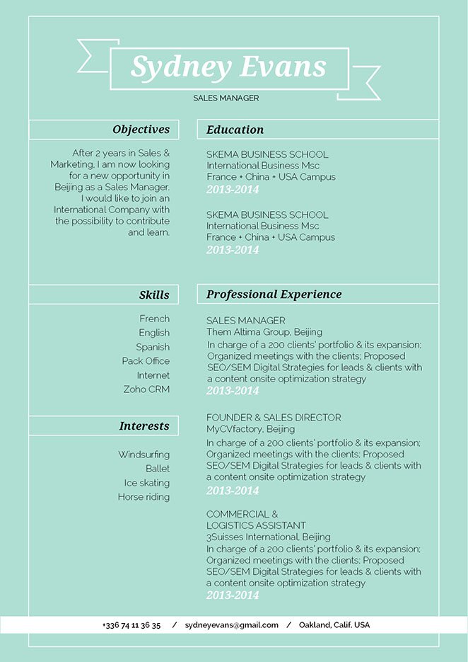 The formatting and lay out makes this template the perfect builder for a functional resume.