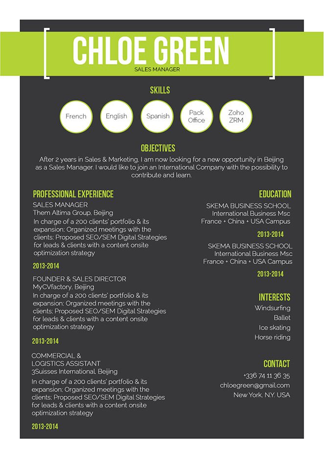 Format and layout crafter to perfection in this modern resume template