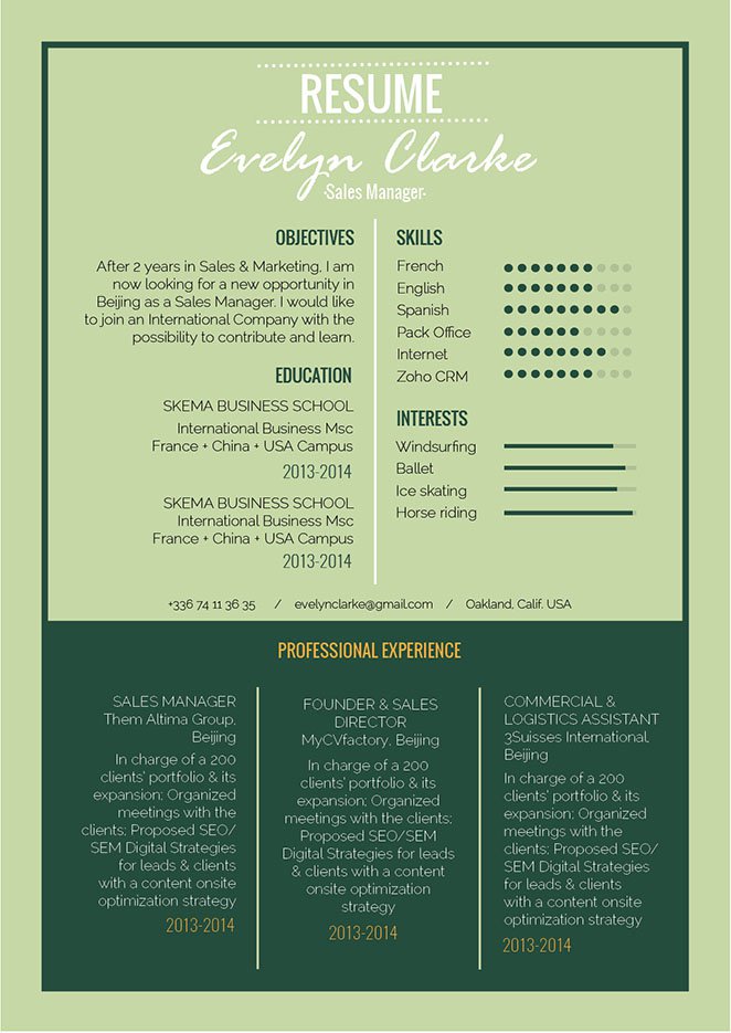 You are to land an interview with this modern resume template!