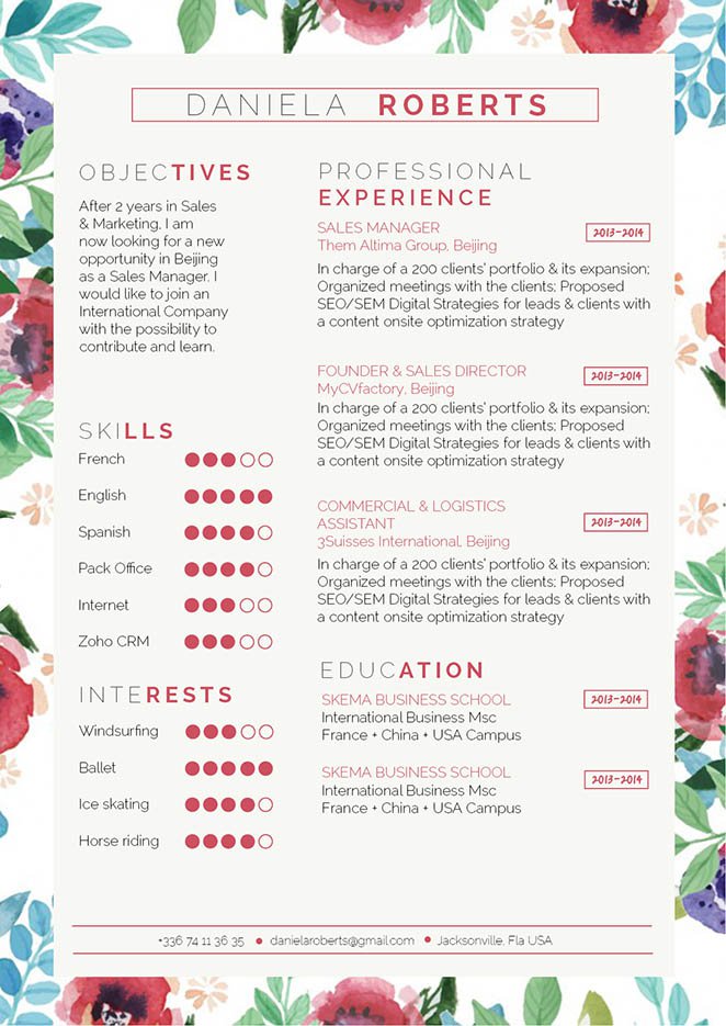 Get that dream job with this functional resume template!