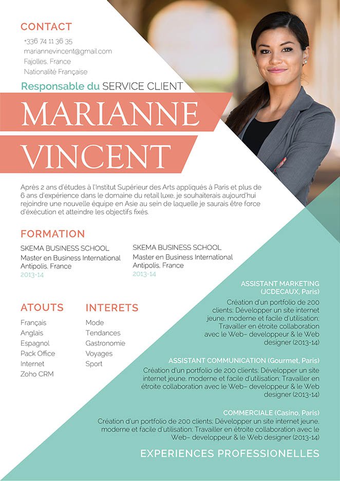 Curriculum vitae  plusieurs types de cv · myCVfactory