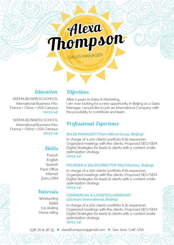 Well-crafter format makes this great resume a solid hit.